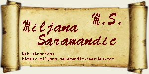 Miljana Saramandić vizit kartica